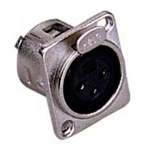 Stagg Female Panelmount XLR socket, Nickel