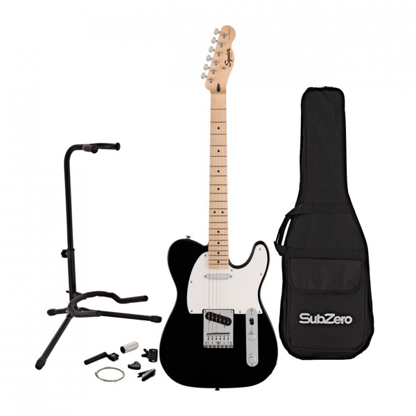 Squier Sonic Telecaster MN, Black w/ Gig bag & Accesory pack