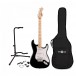 Squier Sonic Stratocaster MN, Black w/ Gig bag & Accesory pack