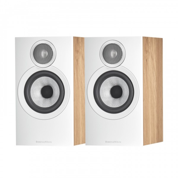 Bowers & Wilkins 607 S3 Bookshelf Speakers (Pair), Oak Front View