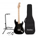 Squier Sonic Stratocaster HSS MN, Black w/ Gig bag & Accesory pack