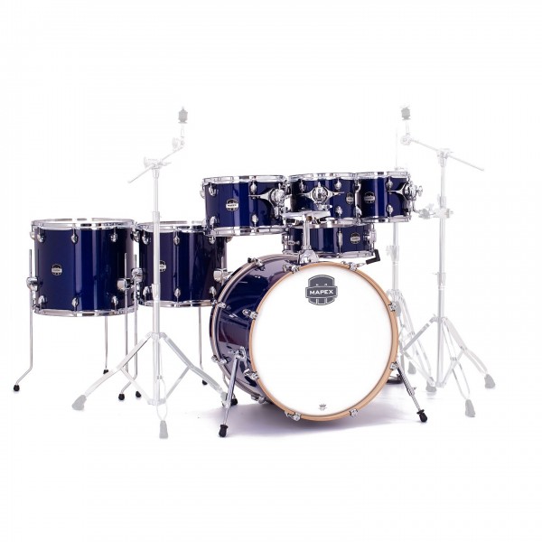 Mapex Mars Maple 22'' 7pc Studioease Shell Pack, Midnight Blue