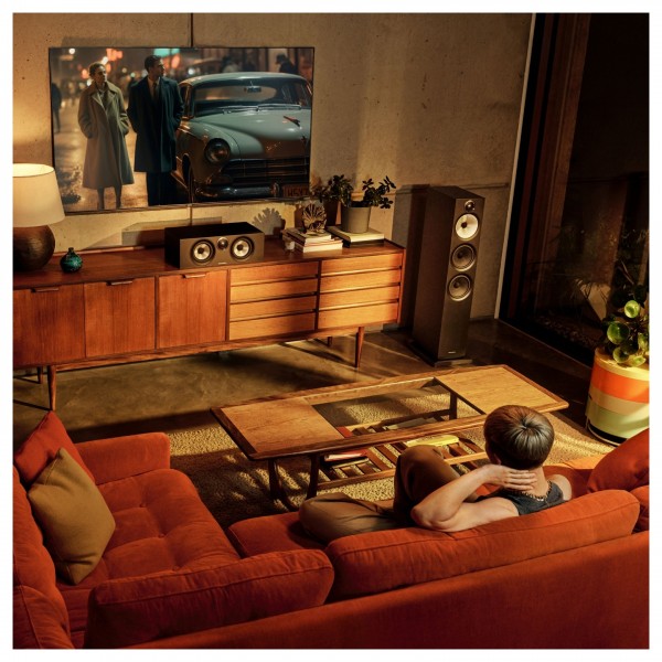 Bowers & Wilkins 603 S3 Floorstanding Speakers, Black in Living Room Environment with HTM6 S3 Centre Speaker