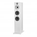 Bowers & Wilkins 603 S3 Floorstanding Speakers, White - Angled