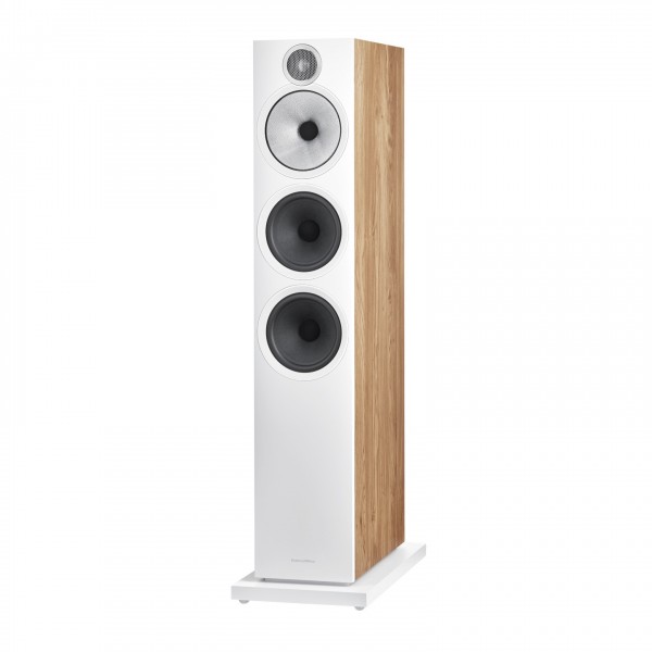 Bowers & Wilkins 603 S3 Floorstanding Speakers, Oak - Angled