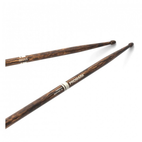Promark Rebound 5A FireGrain Hickory Drumstick Acorn Tip, 4-Pack - Angle