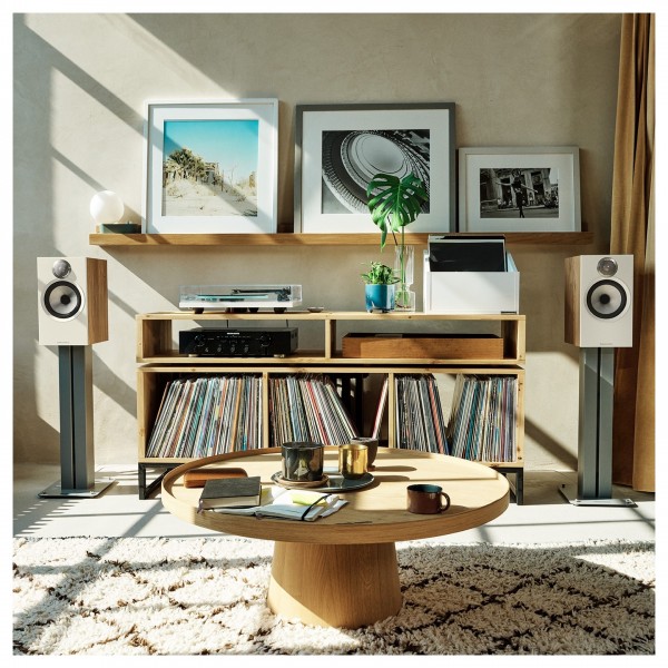 Bowers & Wilkins FS-600 S3 Speaker Stands (Pair), Silver Lifestyle View