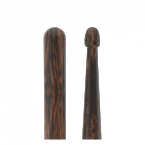 Promark Rebound 5B FireGrain Hickory Drumstick Acorn Tip, 4-Pack - Tip / Butt End