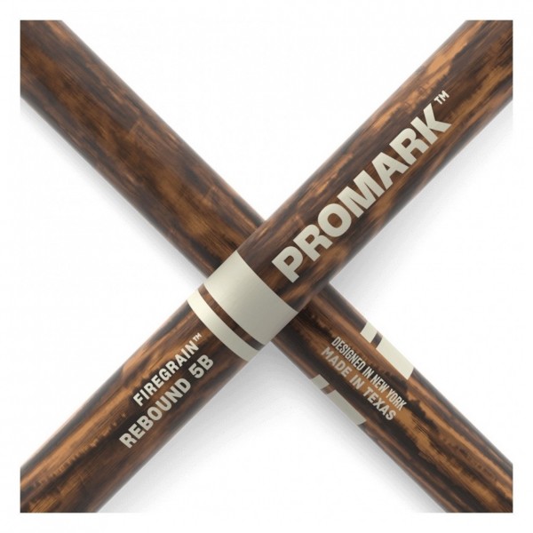 Promark Rebound 5B FireGrain Hickory Drumstick Acorn Tip, 4-Pack - Crossed