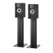 Bowers & Wilkins 607 S3 Bookshelf Speakers (Pair) with Stands, Black