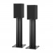 Bowers & Wilkins 607 S3 Bookshelf Speakers (Pair) with Stands, Black Side View