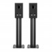 Bowers & Wilkins 607 S3 Bookshelf Speakers (Pair) with Stands, Black Back View