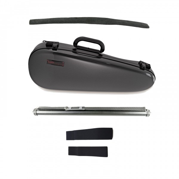 BAM 2003XL Hightech Cabin Violin Case Bundle, Black Carbon