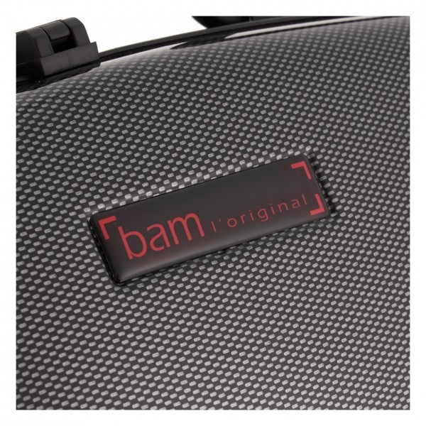 BAM 2003XL Hightech Cabin Violin Case, Black Carbon - BAM Logo