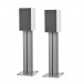 Bowers & Wilkins 607 S3 Bookshelf Speakers (Pair) with Stands, White Grille View
