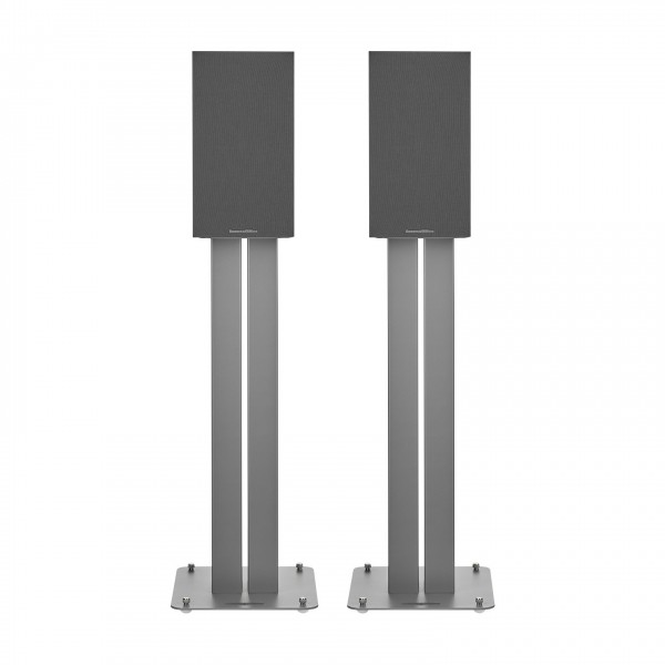 Bowers & Wilkins 607 S3 Bookshelf Speakers (Pair) with Stands, White Grille View