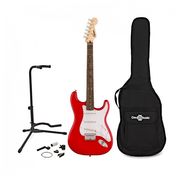 Squier Sonic Stratocaster HT, Torino Red w/ Gig bag & Accesory pack