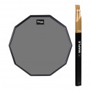 Stagg 12'' Desktop Practice Pad & Maple 5B Drumsticks, Wood Tip