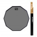Stagg 12'' Desktop Practice Pad & Maple 5A Drumsticks, Wood Tip