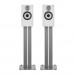 Bowers & Wilkins 607 S3 Bookshelf Speakers (Pair) with Stands, Oak Front View 2