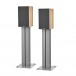Bowers & Wilkins 607 S3 Bookshelf Speakers (Pair) with Stands, Oak Grille View 