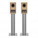 Bowers & Wilkins 607 S3 Bookshelf Speakers (Pair) with Stands, Oak Back View