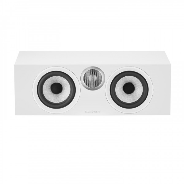 Bowers & Wilkins HTM6 S3 Centre Speaker, White Front View 2