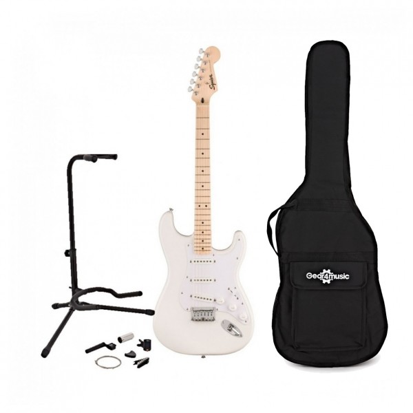 Squier Sonic Stratocaster HT, Arctic White w/ Gig bag & Accesory pack