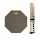 RealFeel Evans Apprentice Pad, 7" & Promark Forward 5B Hickory Sticks