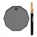 Stagg 12'' Desktop Practice Pad & Maple 7A Drumsticks, Wood Tip