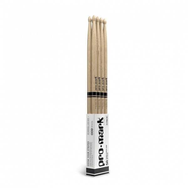 Promark Classic Attack 5A Shira Kashi Oak Drumstick Oval Tip, 4-Pack