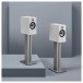 Bowers & Wilkins 606 S3 Bookshelf Speakers, White on FS-600 S3 Speaker Stands