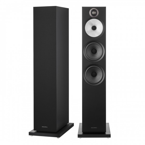Bowers & Wilkins 603 S3 Floorstanding Speakers (Pair), Black Front View
