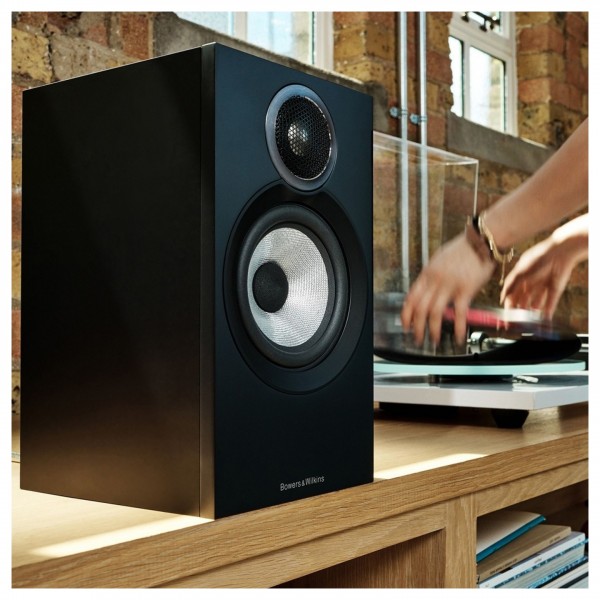 Bowers & Wilkins 607 S3 Bookshelf Speakers (Pair), Black Lifestyle View