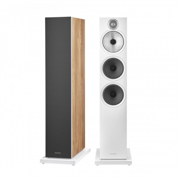 Bowers & Wilkins 603 S3 Floorstanding Speakers (Pair), Oak Front View