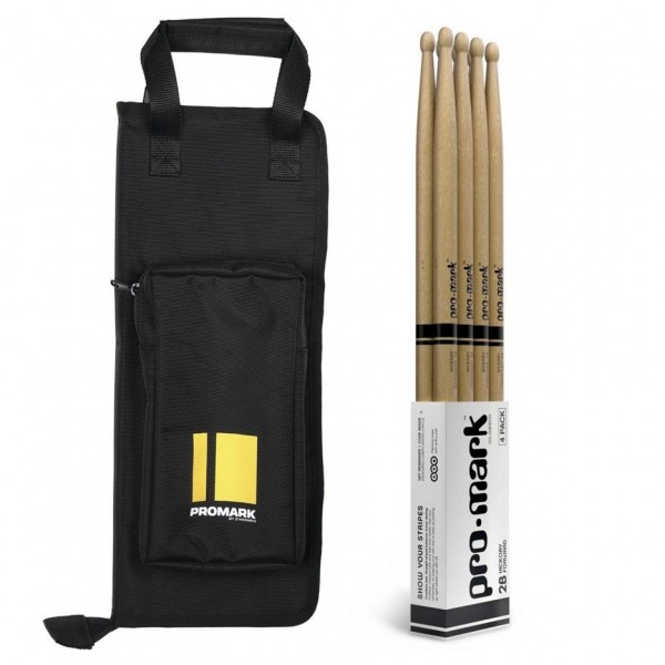 Promark Stick Bag & Forward 2B Hickory Sticks Bundle