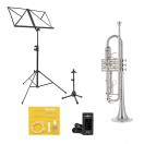 Elkhart 100TRS Student Trumpet Package, Silver
