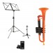 pTrumpet Kunststoff-Trompete, Orange, Set