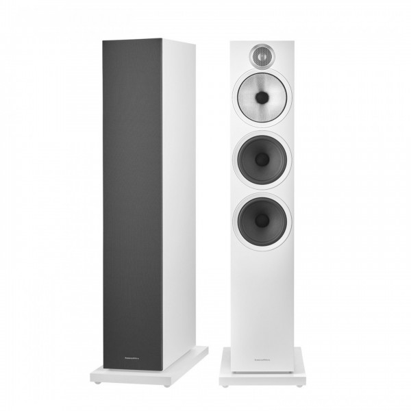 Bowers & Wilkins 603 S3 Floorstanding Speakers (Pair), White Front View