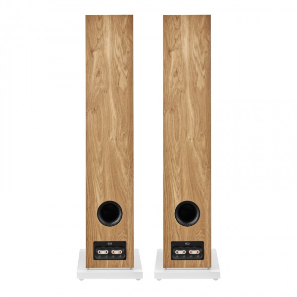 Bowers & Wilkins 603 S3 Floorstanding Speakers (Pair), Oak Back View