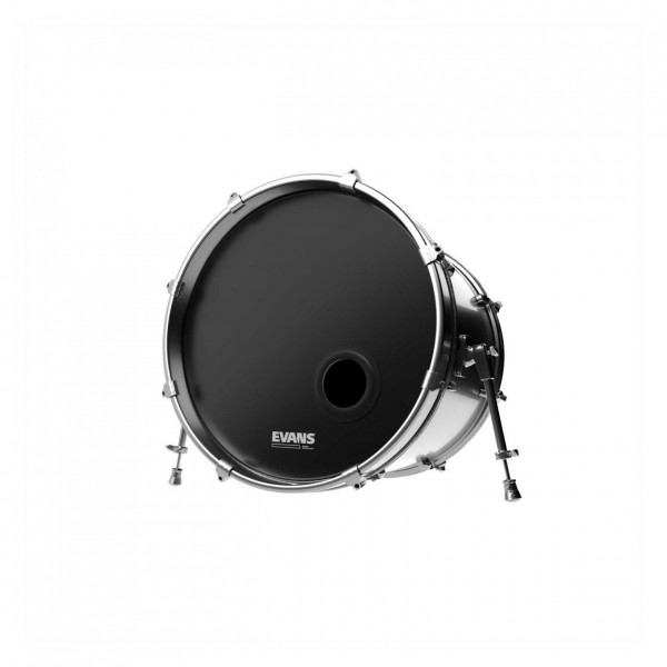 Evans REMAD Resonant Bass Drum Head, 22" - Mounted Example