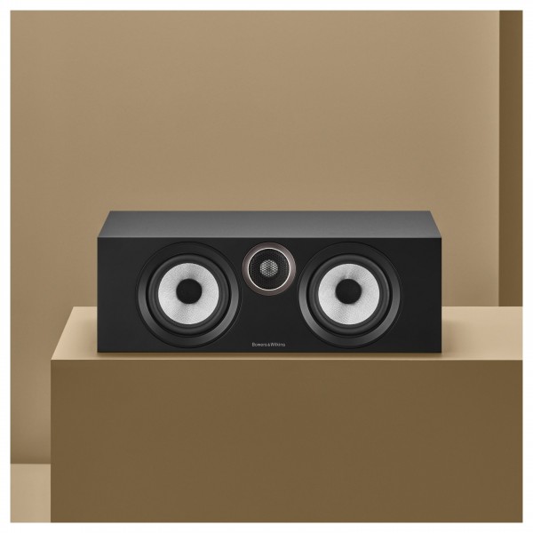 Bowers & Wilkins HTM6 S3 Centre Speaker, Black Lifestyle View
