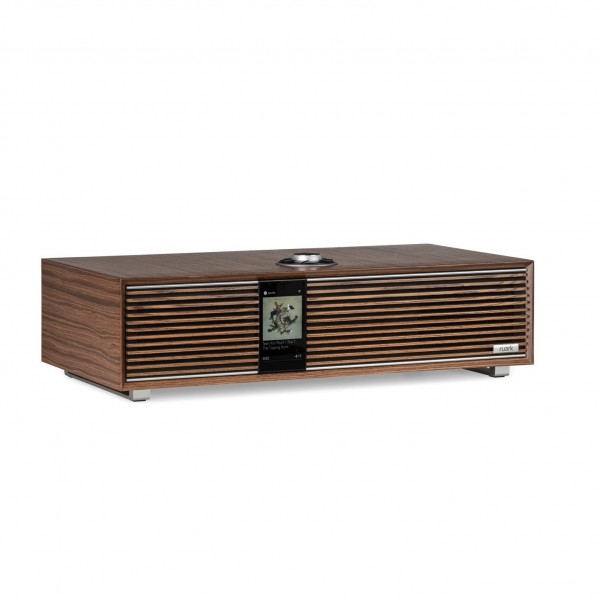 Ruark R410 Integrated Music System, Fused Walnut - angled