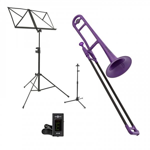 pBone Plastic Trombone Package, Purple