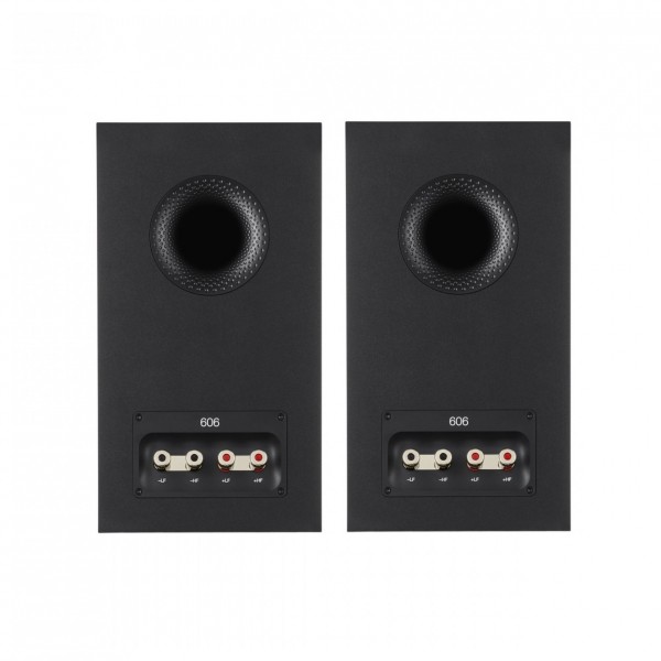 BW 606 S3 bookshelf speakers rear