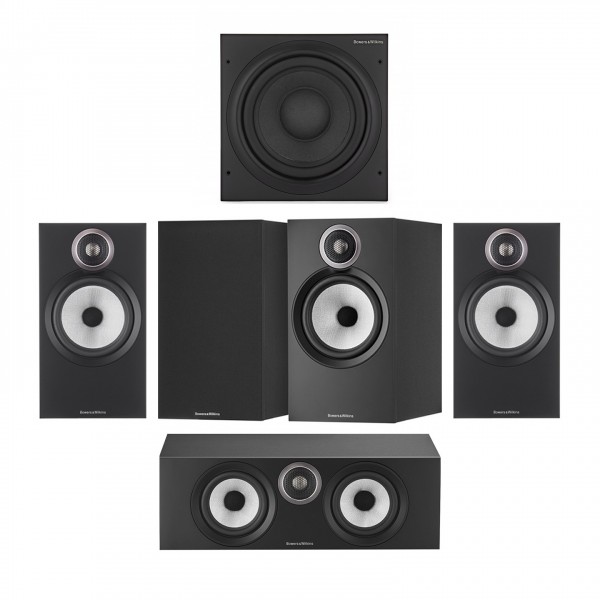 Bowers & Wilkins 606 S3 5.1 Surround Sound Speaker Package, Black