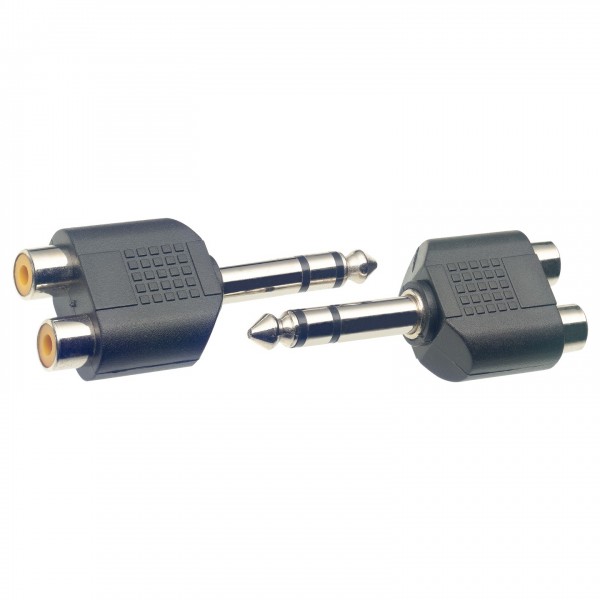 Stagg 2 x Double Female RCA/Male Stereo Phone Adaptor