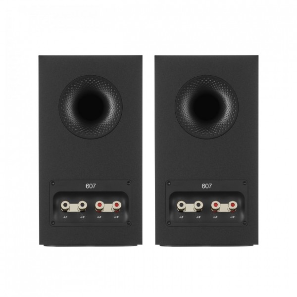 607 S3 bookshelf speakers, black - rear