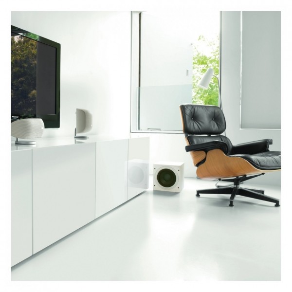 BW ASW608 subwoofer, white - lifestyle