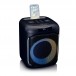 PA-100BK Speaker with LED Lights and Wireless Microphone - Smartphone Dock (Phone Not Included)